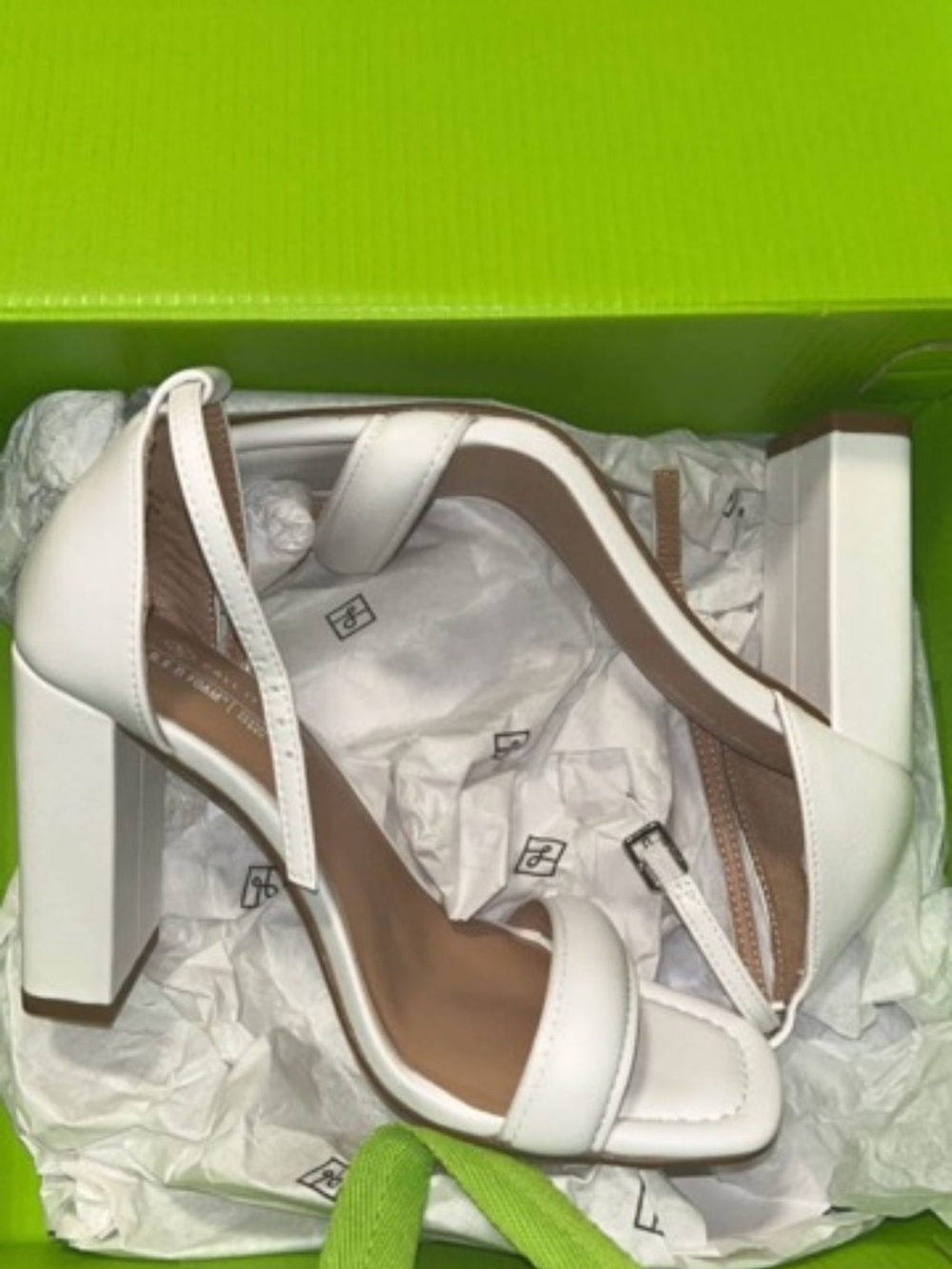 Women's White Block Heel Sandals - Classic Strappy Design